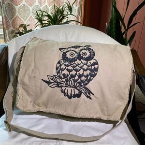 ETSY owl canvas satchel